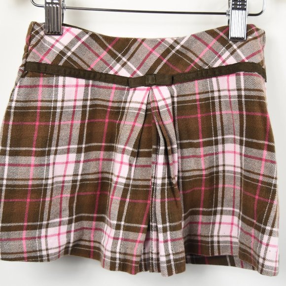 Brown and pink tartan skort - Picture 1 of 6